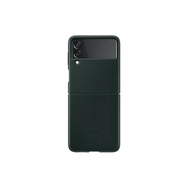 Samsung Leather Cover for Galaxy Flip 3 - Green - Accessories